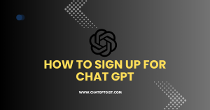 chat gpt sign up